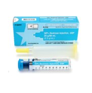 IMS 50% Dextrose Injection USP 25 g per 50 mL Luer-Lock prefilled syringe, 10 pack, NDC 76329-3302-01